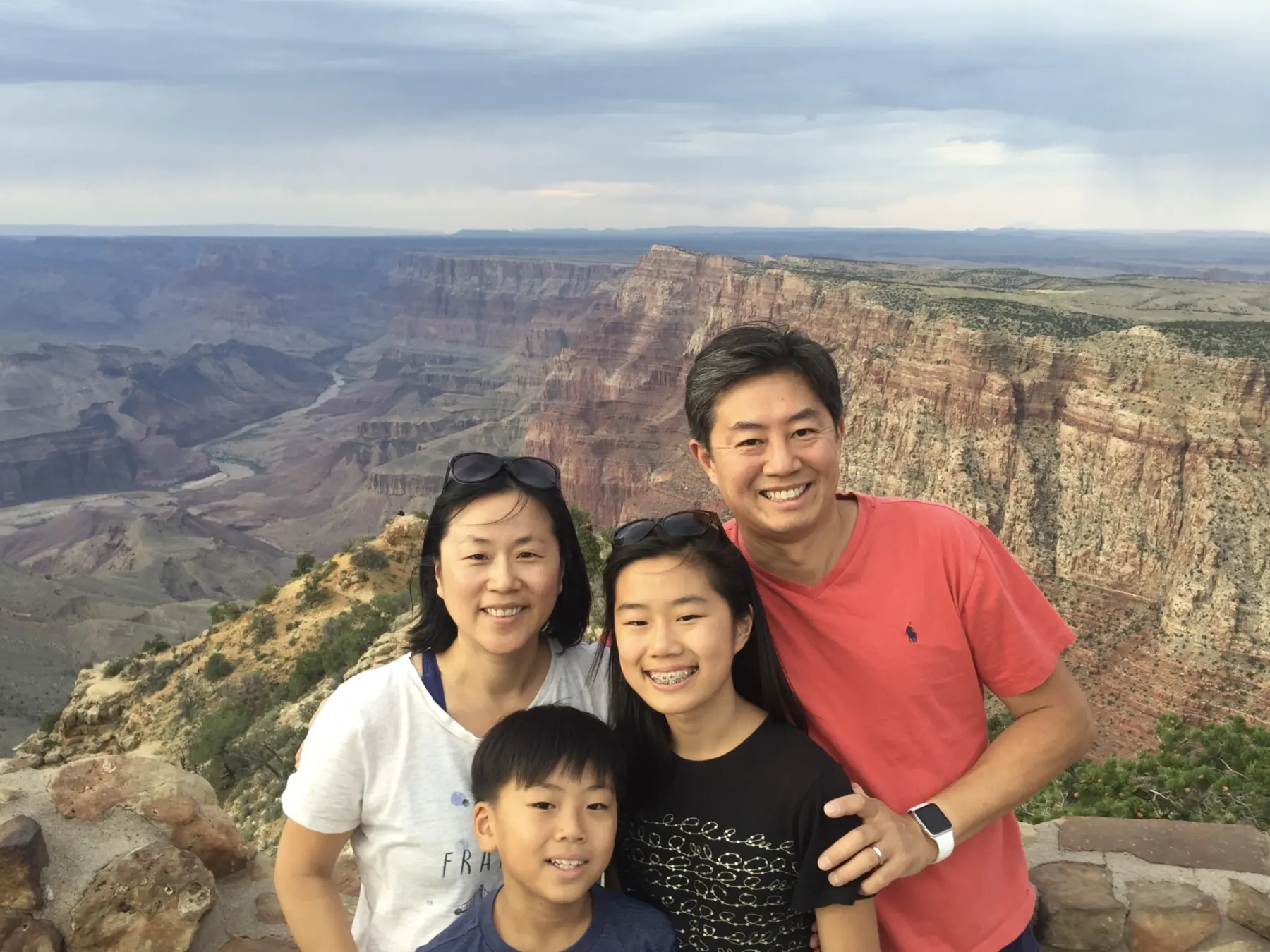 Tom and family on vacation at Grand Canyon National Park