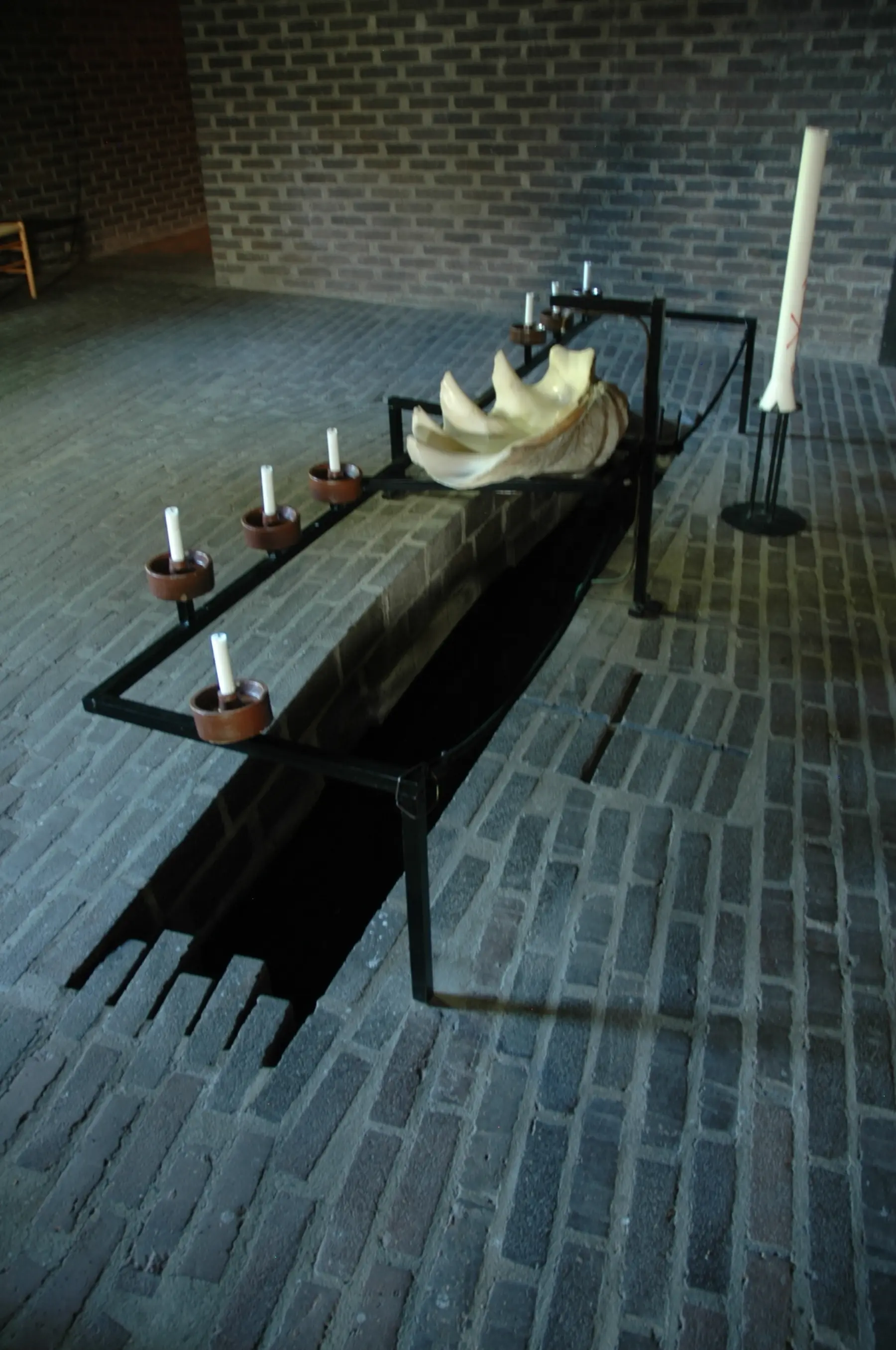 Baptismal Font detail St Petri Church Kilppan by Lewerentz photo by Tom Chung