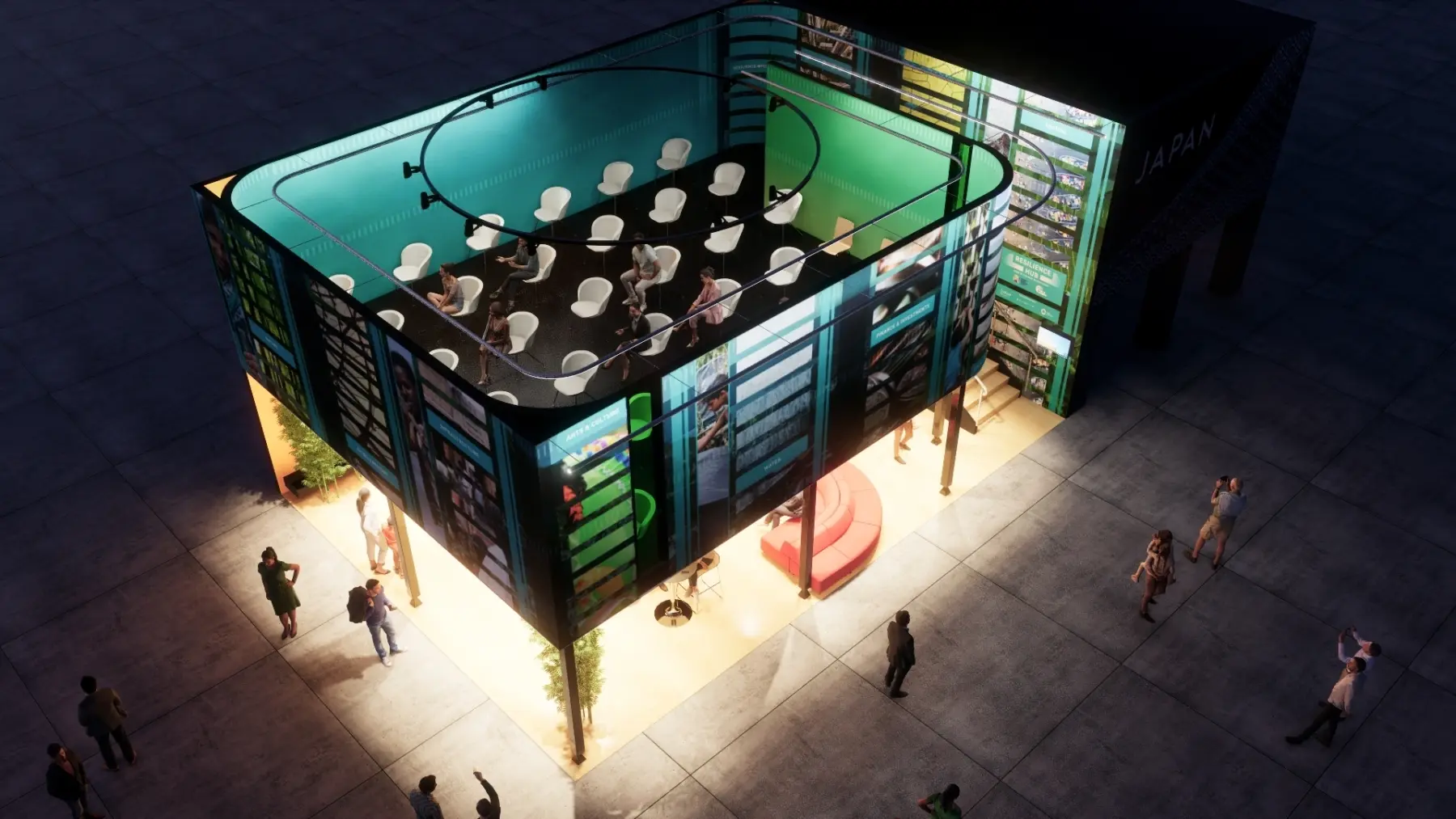 RENDERING 1 Resilience Hub 2nd Floor Theater Cambridge Seven