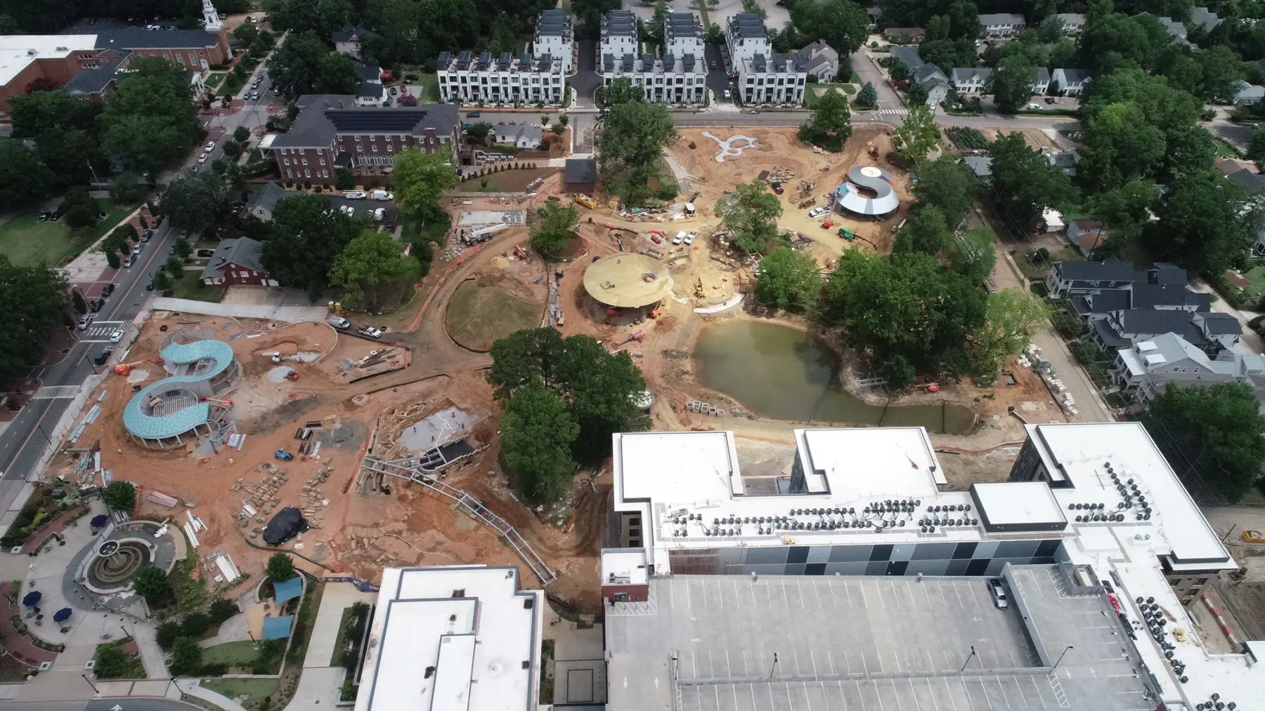 4 Cary Park Construction Aerial