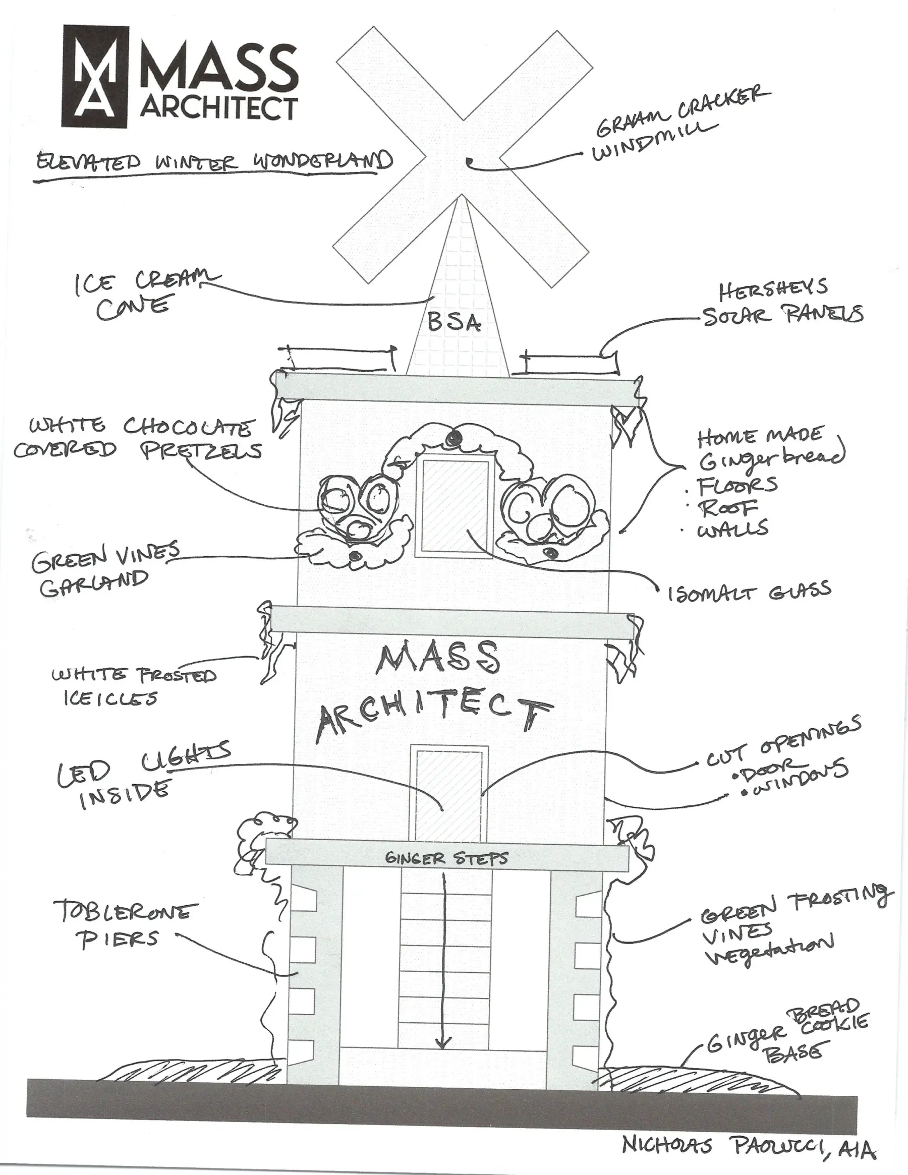 MA gingerbread Sketch2022 MASS Architect