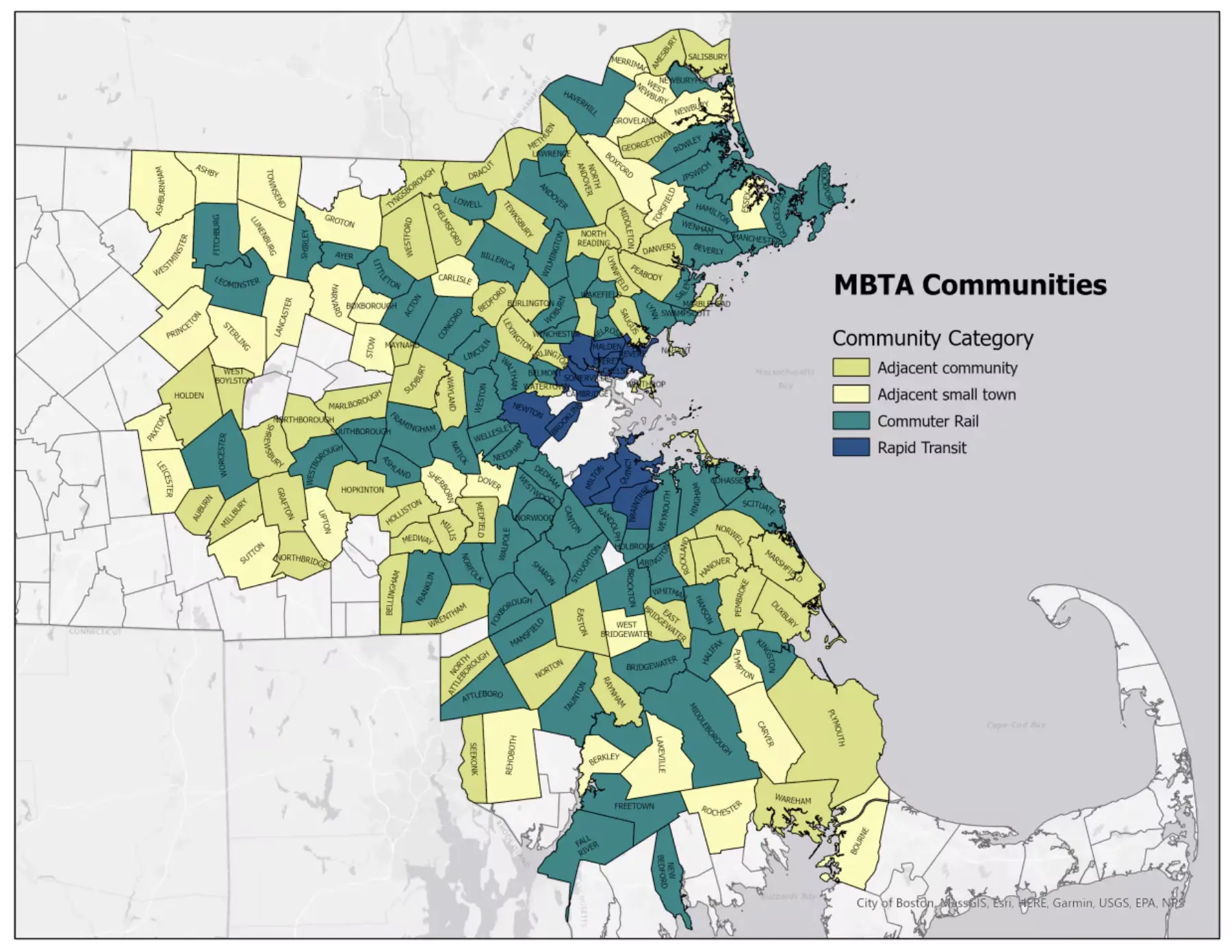 Mbta communities by category 2024 05