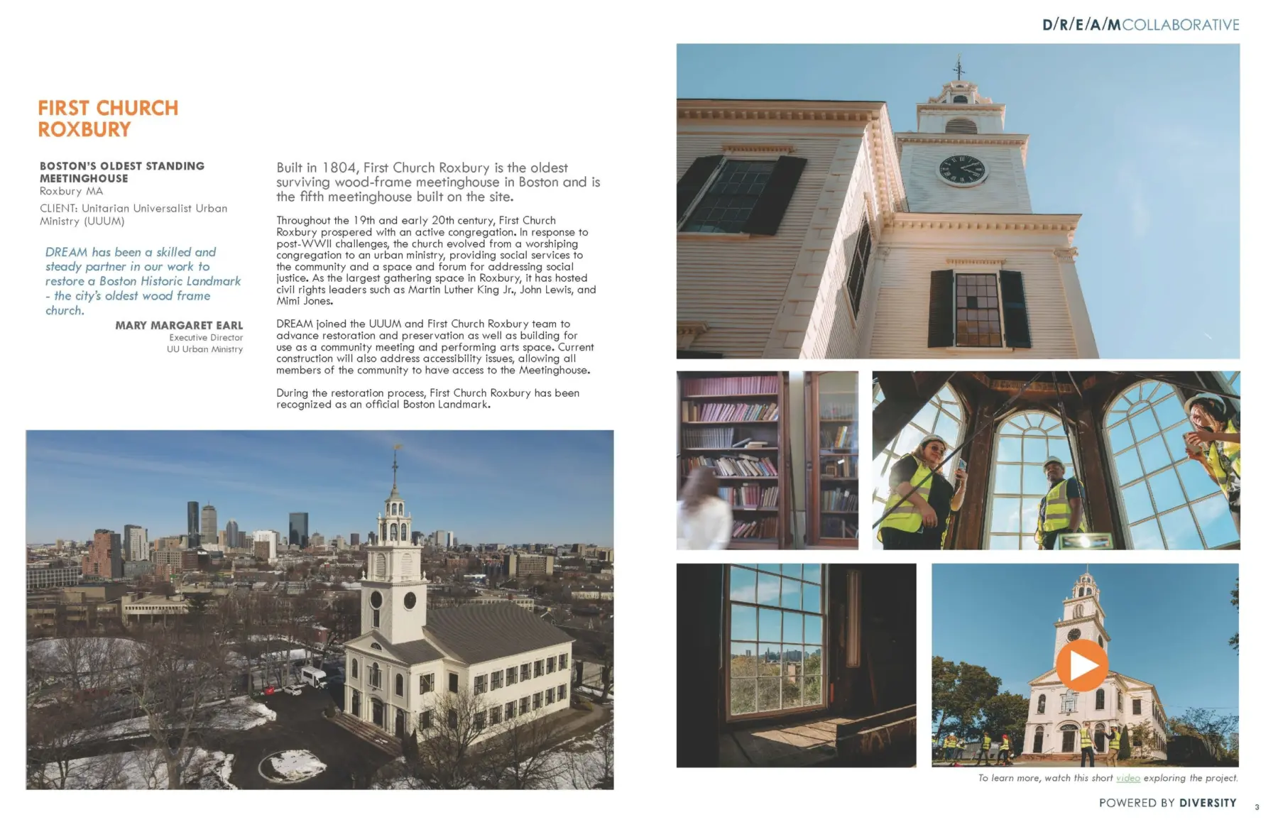 Profile massouh First Church Roxbury Job Sheet