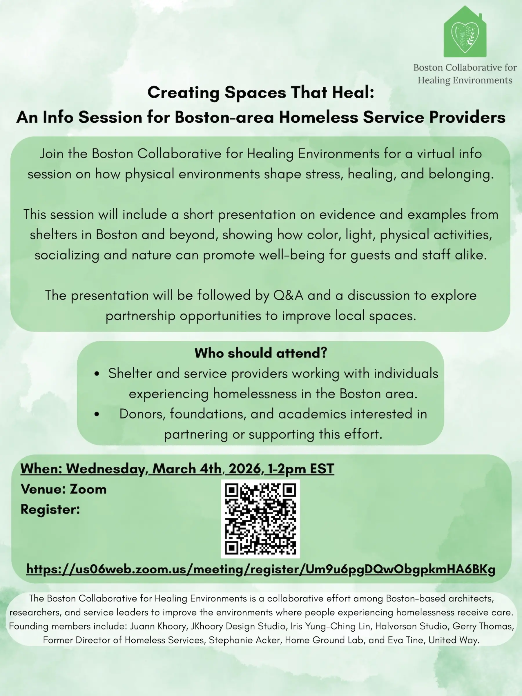 Boston Collaborative for Healing Environments Creating Spaces that Heal 5