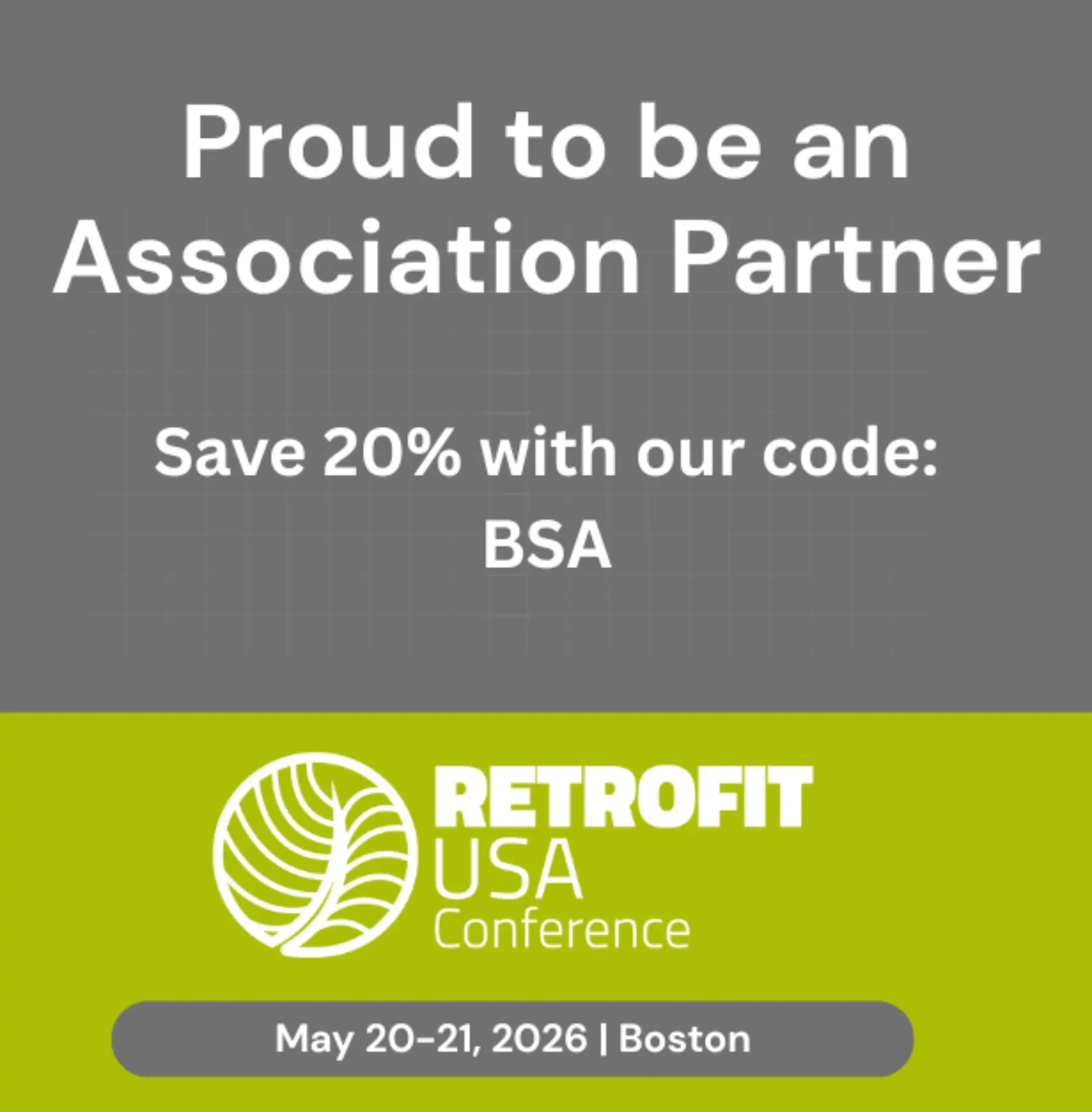 2026 Retrofit USA Conference Partner Banner BSA cropped